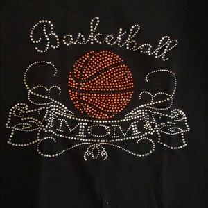 Black rhinestone basketball 🏀 mom tshirt